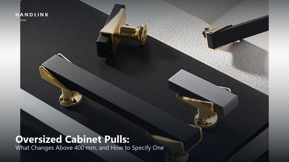 Oversized Cabinet Pulls: What Changes Above 400 mm, and How to Specify One