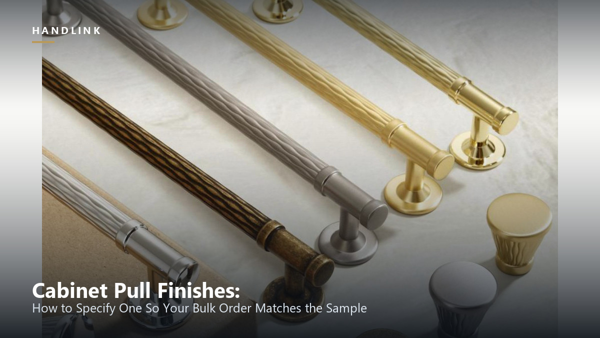 Cabinet Pull Finishes: How to Specify One So Your Bulk Order Matches the Sample