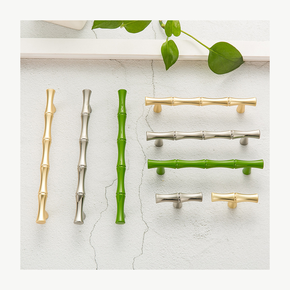 Bamboo-Node Bar Pull - Zinc Alloy Pulls