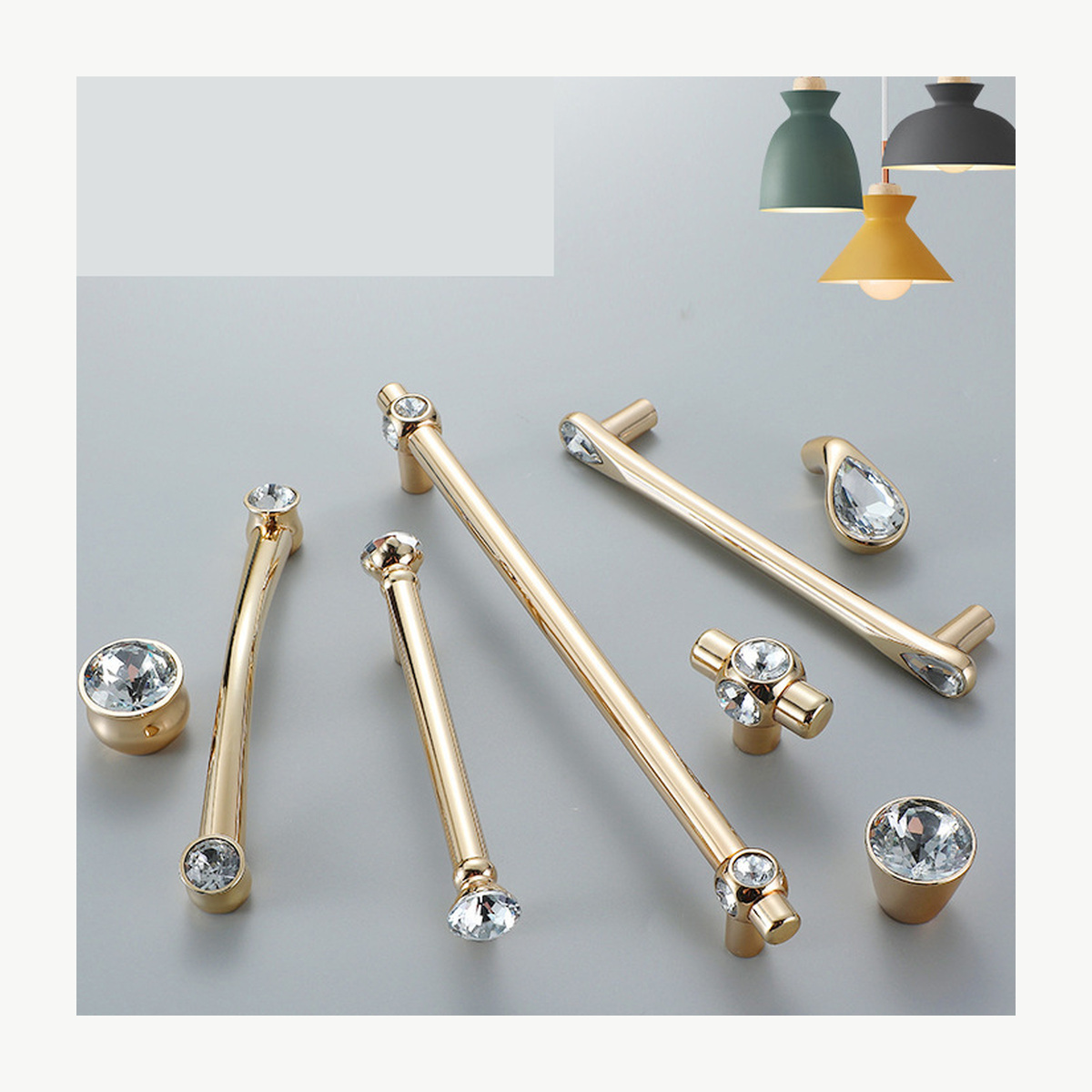 Crystal Bar Pull - Crystal & Ceramic Pulls