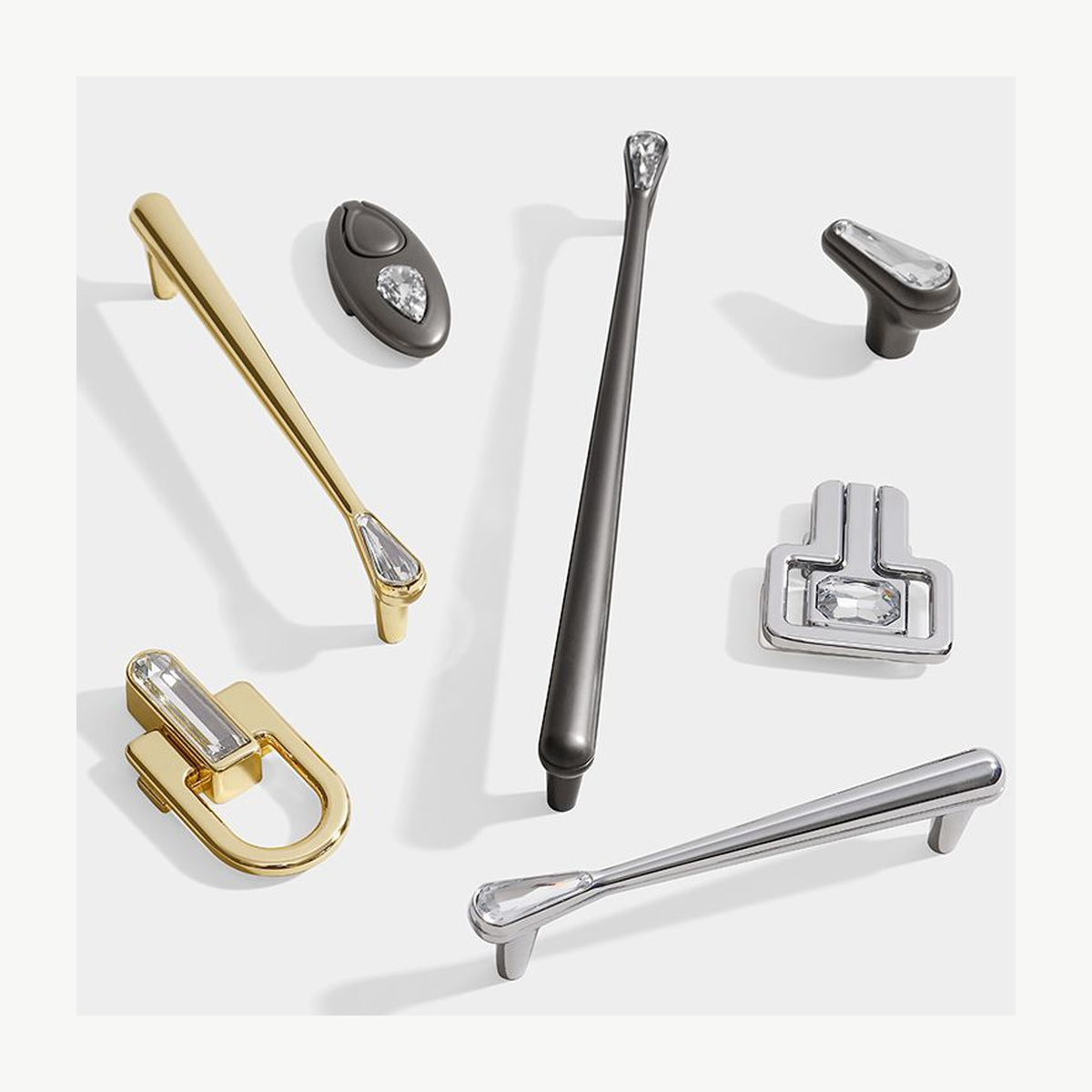 Crystal Knob - Crystal & Ceramic Pulls