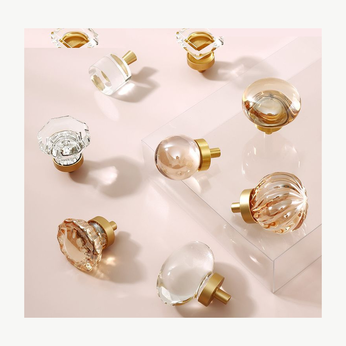 Crystal Glass Knob - Crystal & Ceramic Pulls