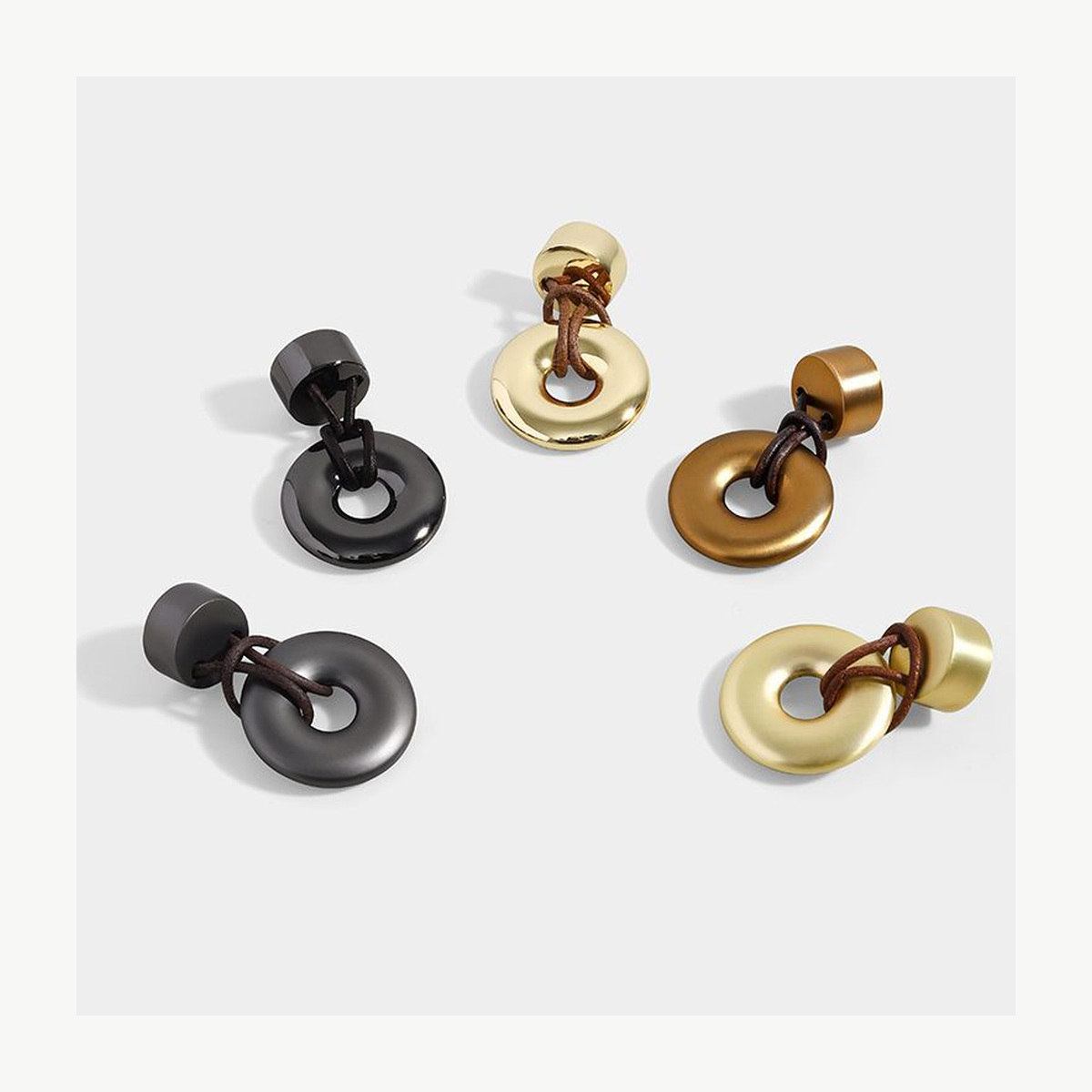 Leather Ring Pull - Zinc Alloy Pulls