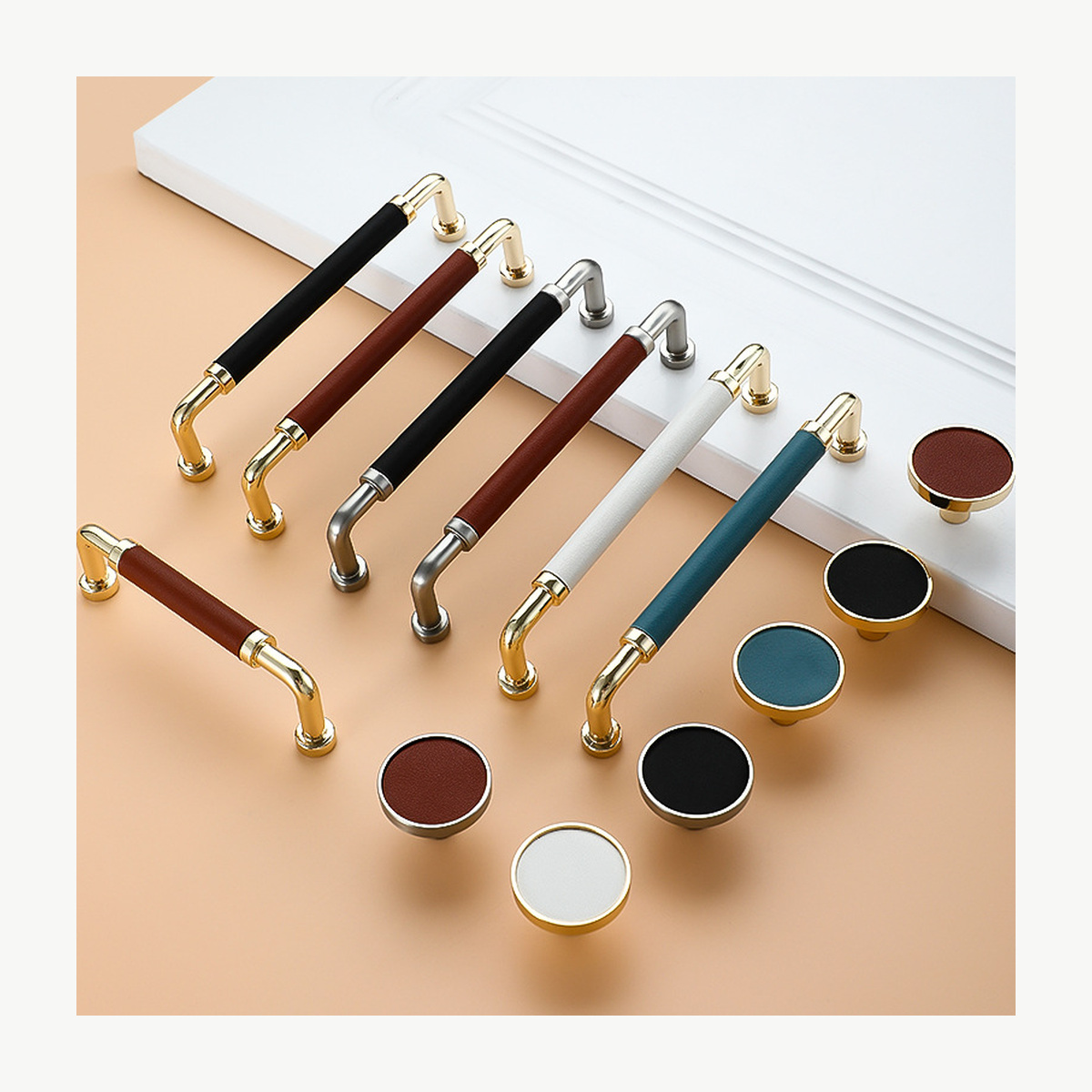Leather Bar Pull colour range - Zinc Alloy Pulls