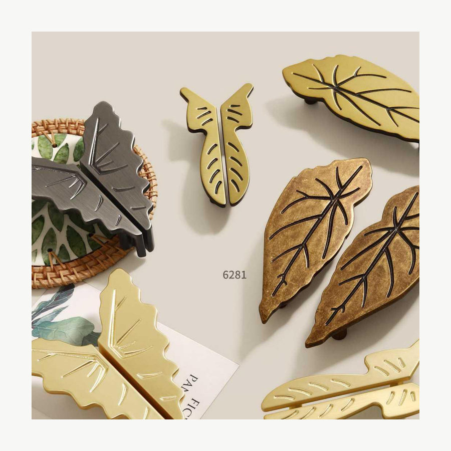 Decorative Leaf Pull - Zinc Alloy Pulls