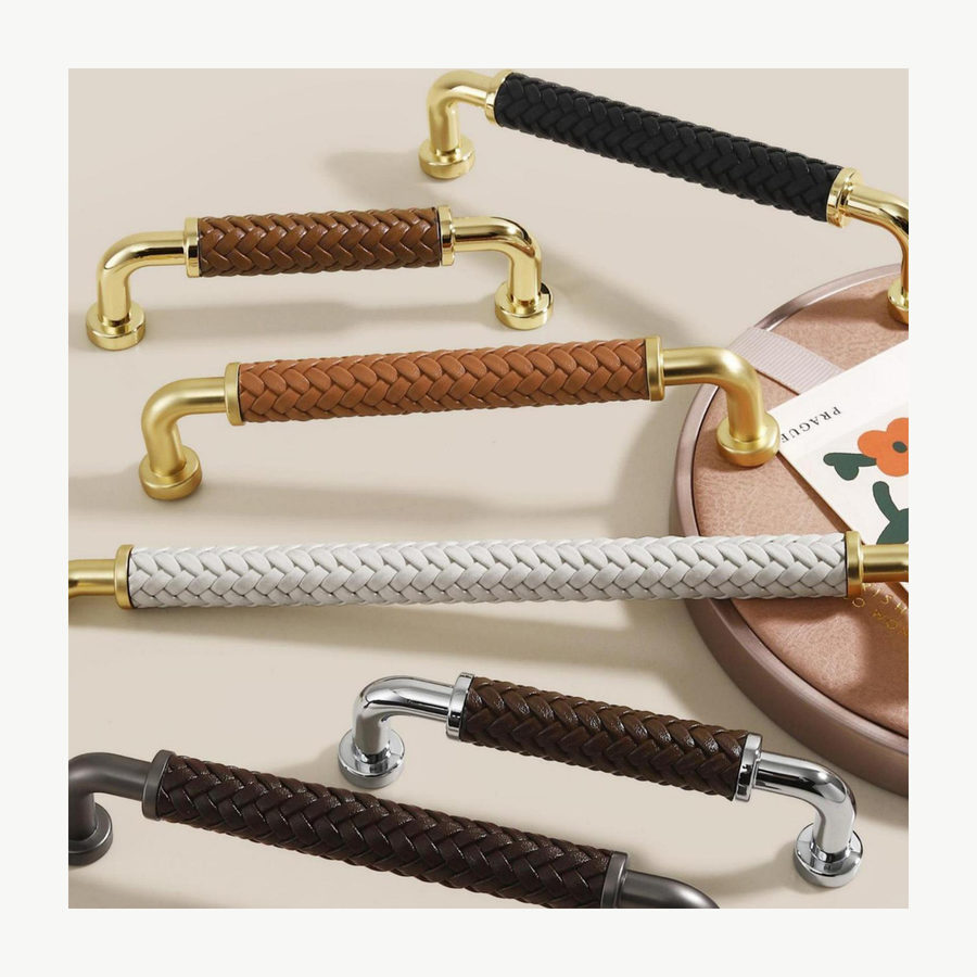 Leather-Wrapped Pull - Zinc Alloy Pulls