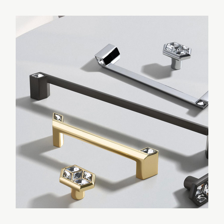 Crystal Knob - Crystal & Ceramic Pulls