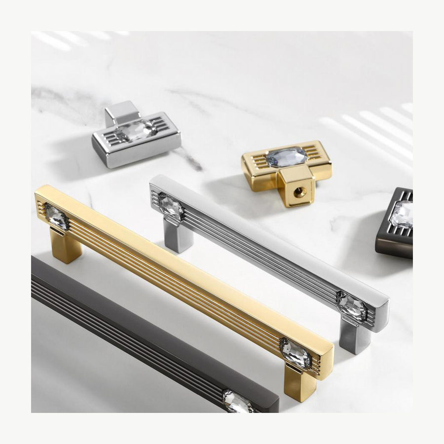 Crystal Bar Pull - Crystal & Ceramic Pulls