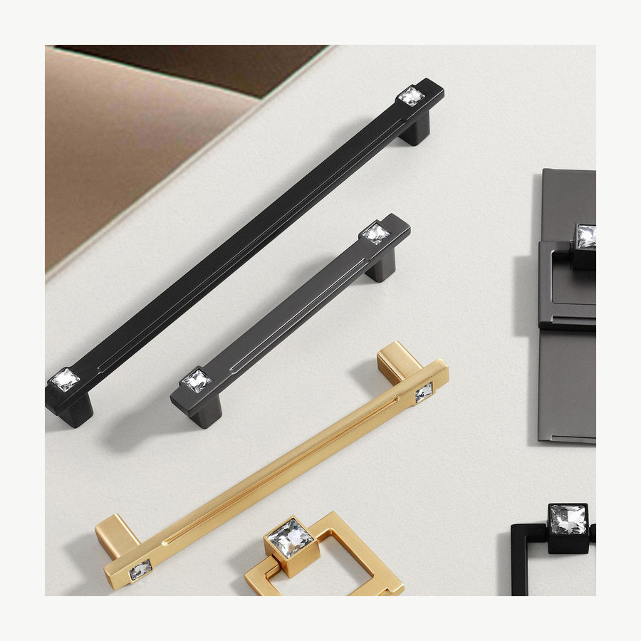 Crystal Bar Pull - Crystal & Ceramic Pulls