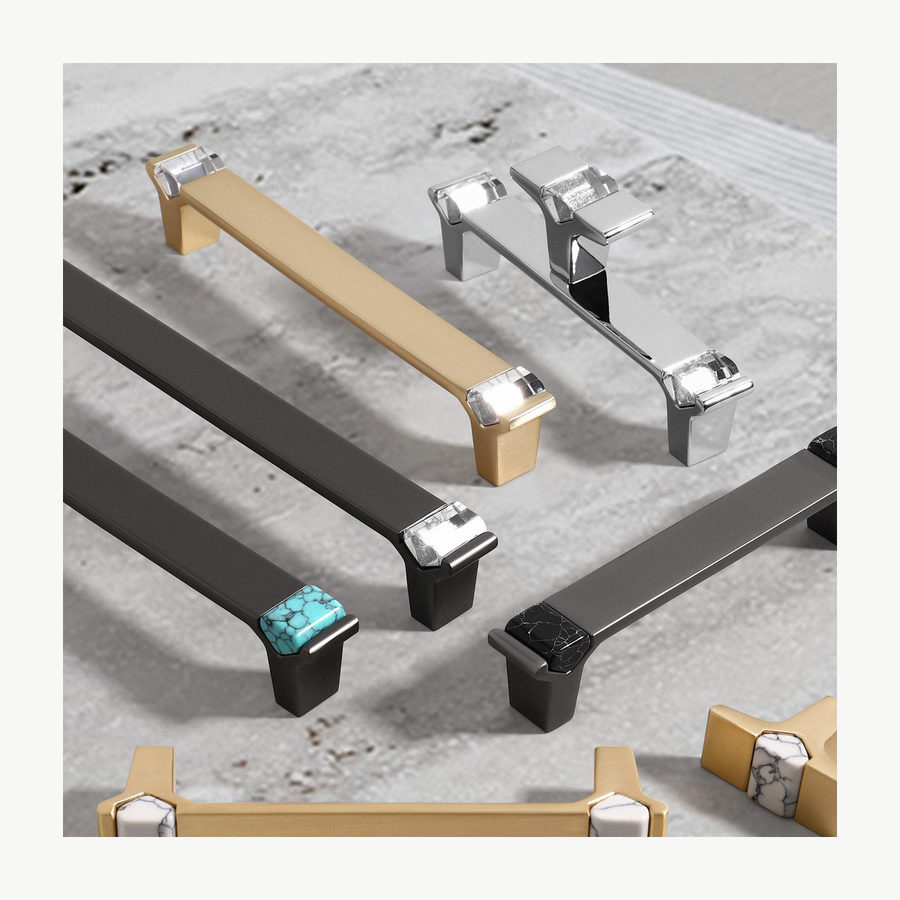 Crystal Bar Pull - Crystal & Ceramic Pulls