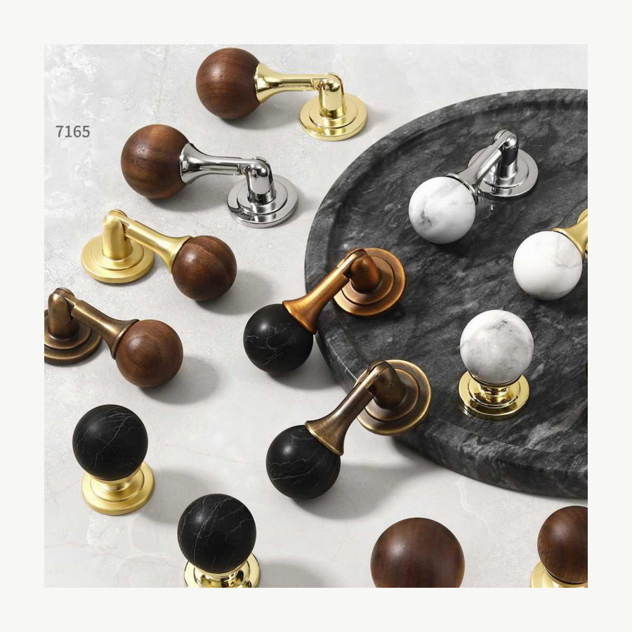 Marble-Effect Sphere Pull - Zinc Alloy Pulls