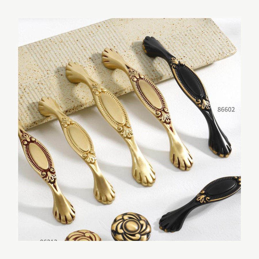 Solid Brass Scroll Pull - Solid Brass & Copper Pulls
