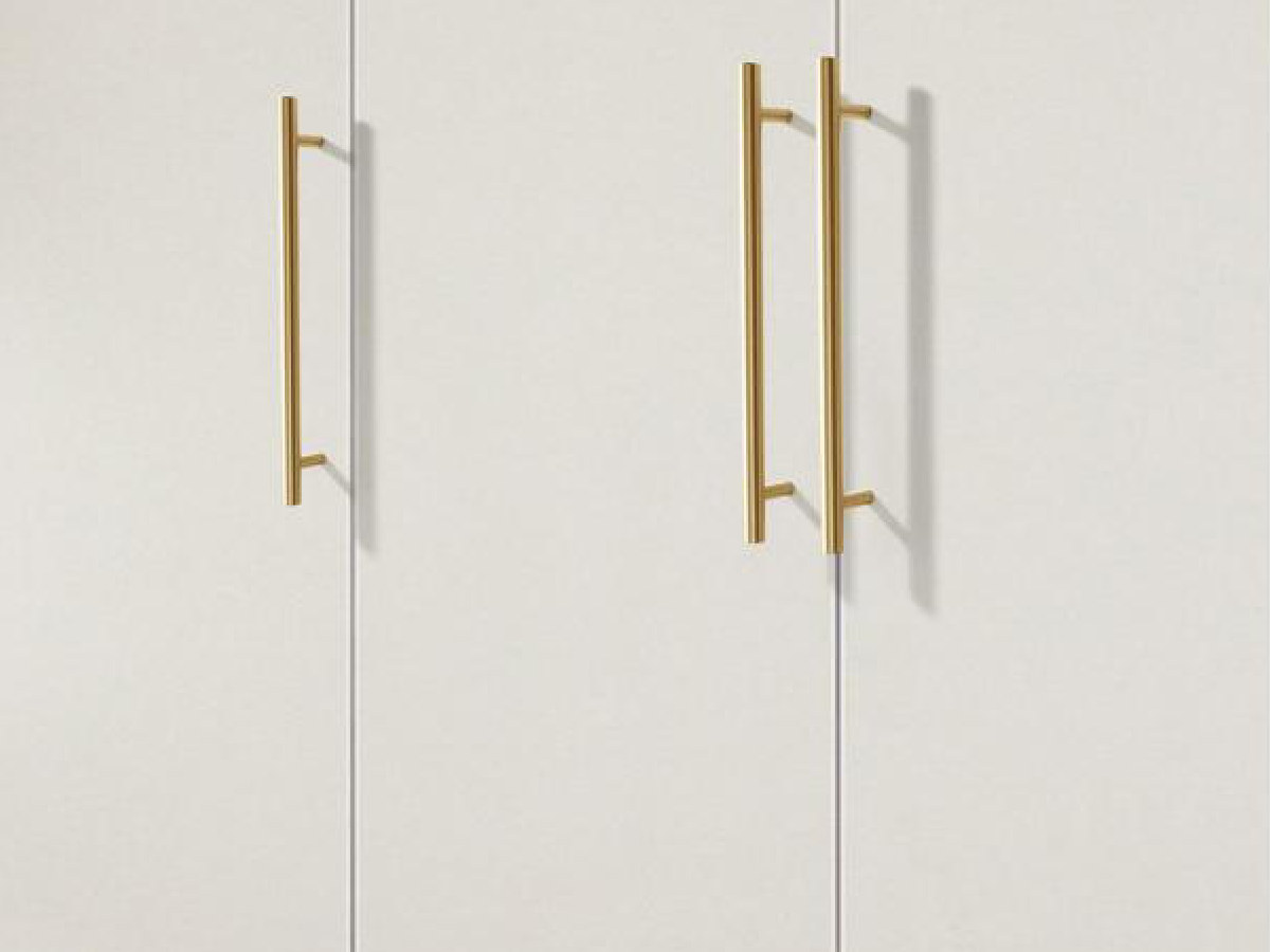 Solid Brass Oversized Pull for Wardrobes - Solid brass cabinet hardware