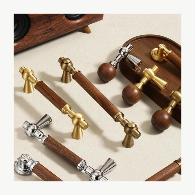 Two-Tone Brass Pull - Solid Brass & Copper Pulls